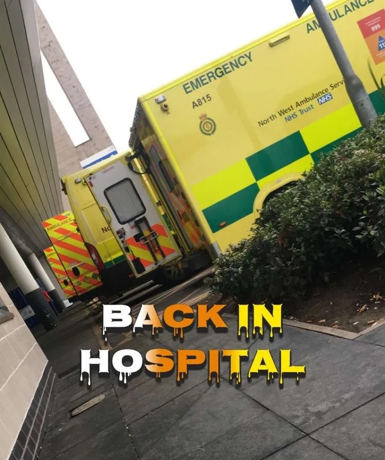 She shared a picture of a row of ambulances outside an A&E unit earlier this week