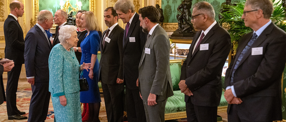 On Tuesday night the Queen was on her feet to greet guests including Boris Johnson, Bill Gates and Newcastle United’s new Saudi chairman Yasir bin Othman Al-Rumayyan