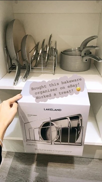 She showed off her new Lakeland storage solution