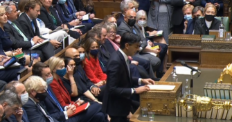 Rishi Sunak announcing his Budget in the Commons