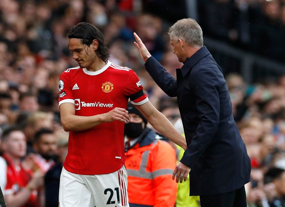 Cavani has seen his playing time under Ole Gunnar Solskjaer cut at Manchester United