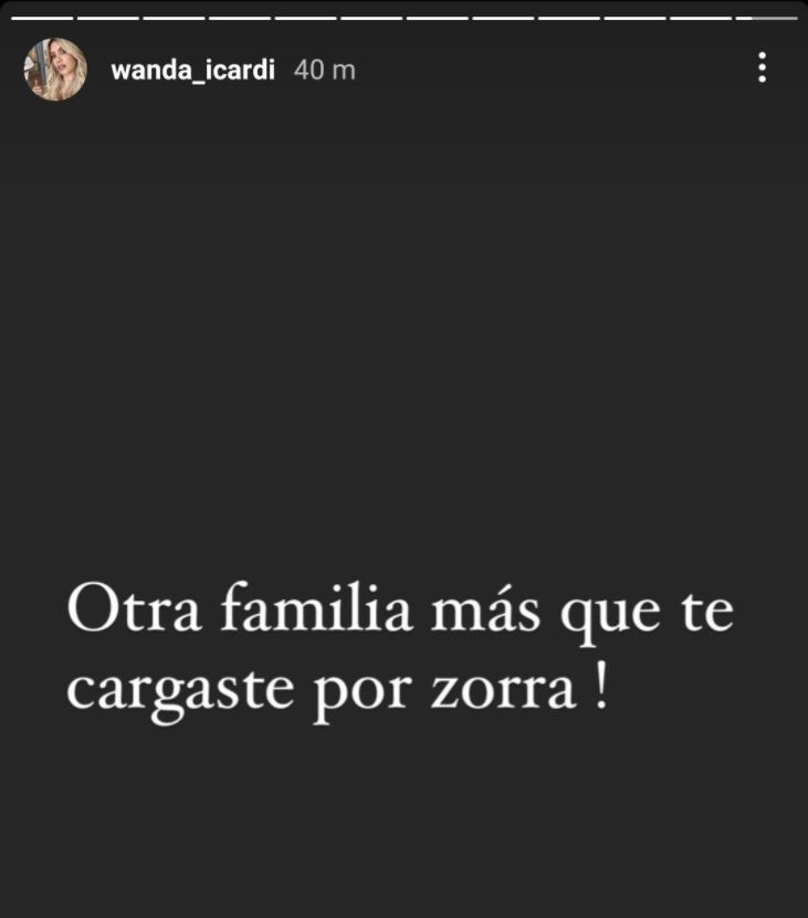 Wanda posted 'another family you have ruined for a s***' in an apparent attack on husband  Icardi