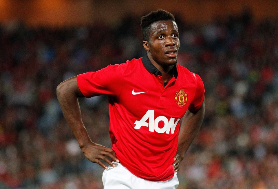 Wilfried Zaha only made four appearances for Manchester United