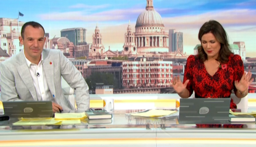 Susanna Reid held her hands up over the slip of the tongue