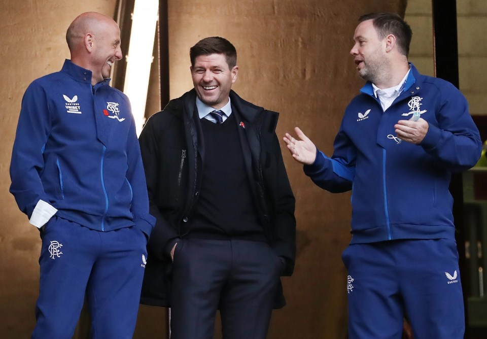 Gerrard is set to be joined by Rangers coaches Gary McAllister and Michael Beale