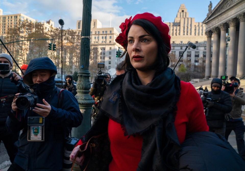 Sarah Ransome - an accuser who is not involved in the case - arrives at court in New York