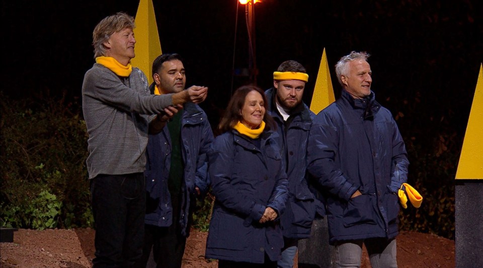 Richard Madeley, Naughty Boy, Arlene Phillips , Danny Miller & David Ginola formed the yellow team