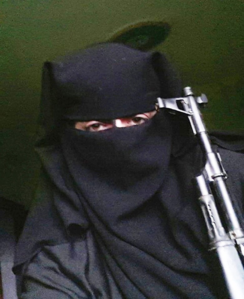 Tareena pictured holding an AK47 Kalashnikov rifle In Syria in 2014