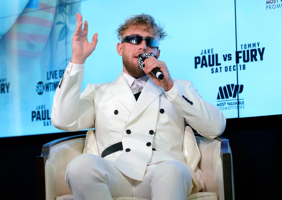 Jake Paul at his pre-fight press conference