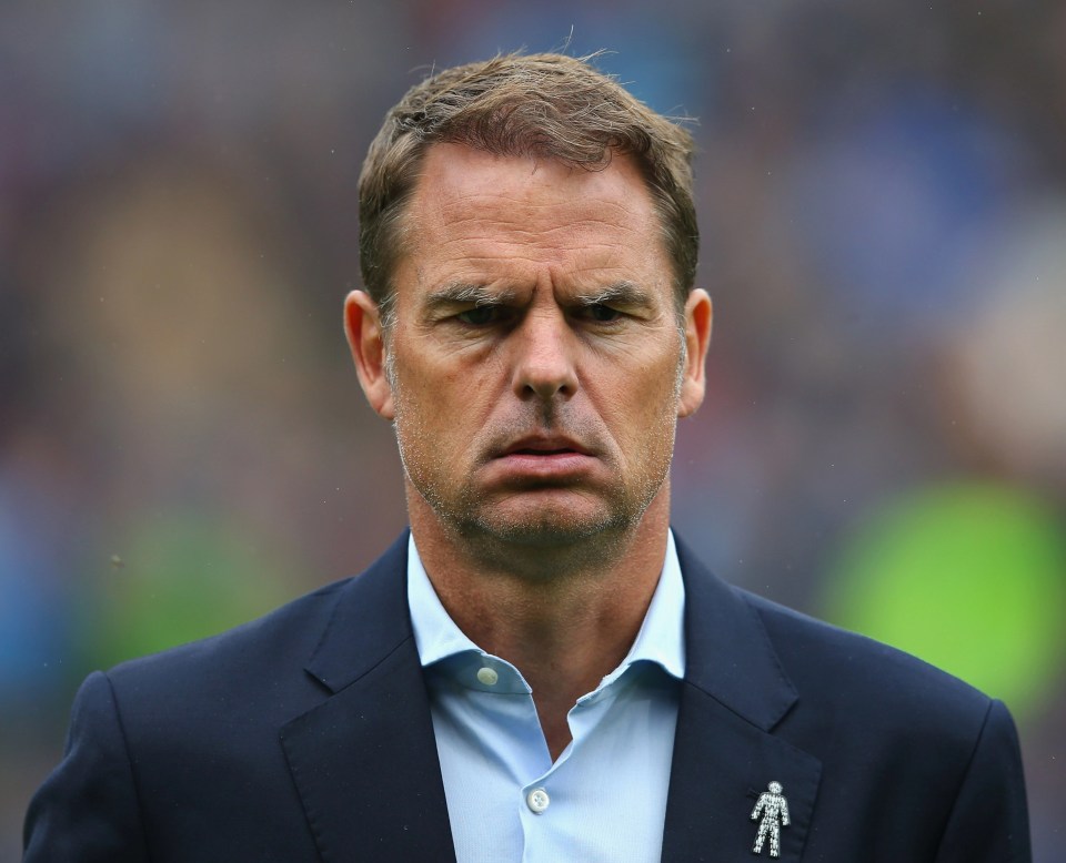 Frank de Boer managed Crystal Palace for just four league games before he was sacked