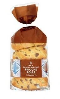 Sainsbury’s milk-chocolate-chip brioche rolls are down to 90p