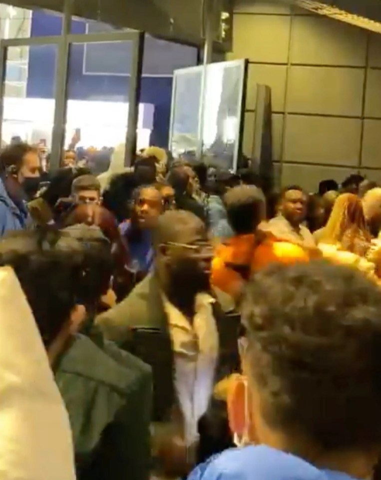 Dozens of fans stormed into the O2 - with or without tickets - in the dramatic scenes