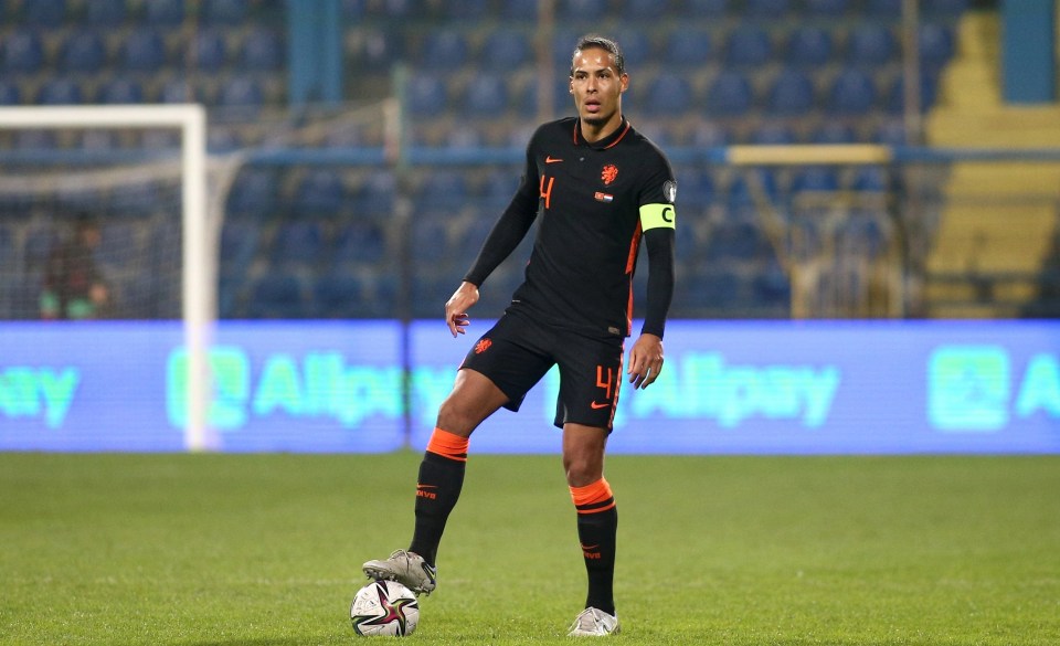 Virgil van Dijk won his 43rd Holland cap and captained the side in the 2-2 draw with Montenegro