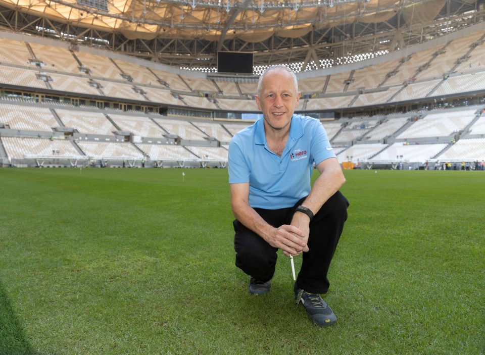 SunSport’s Martin Lipton poses inside the incredible Lusail Stadium