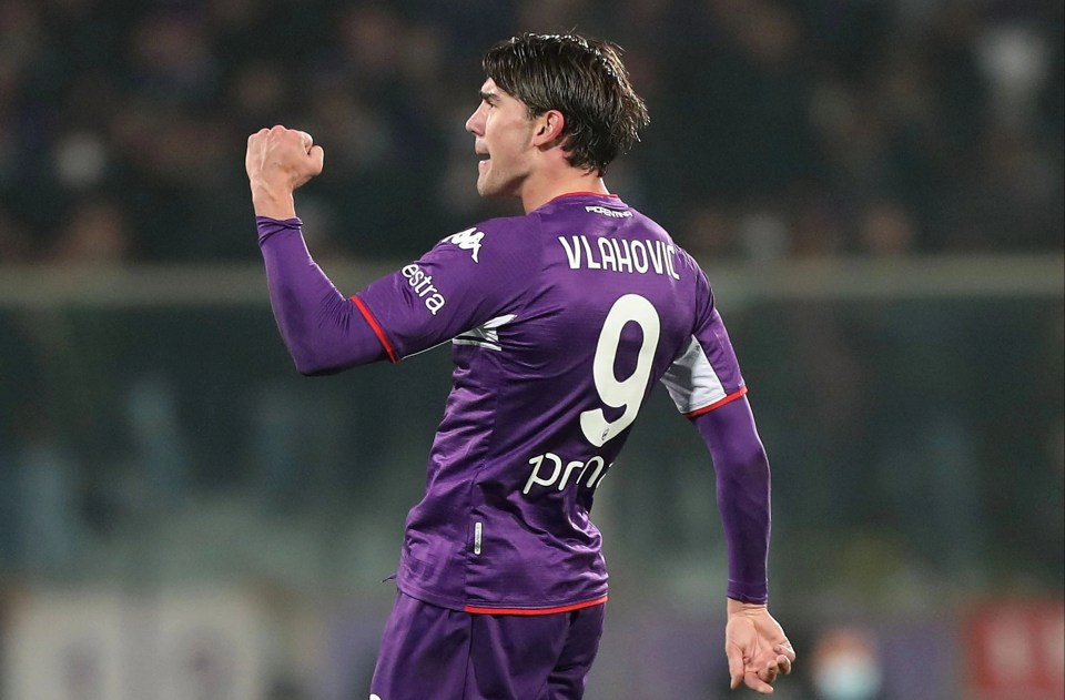 Vlahovic is said to be on the radar of many of Europe's top clubs, including Man Utd and Spurs