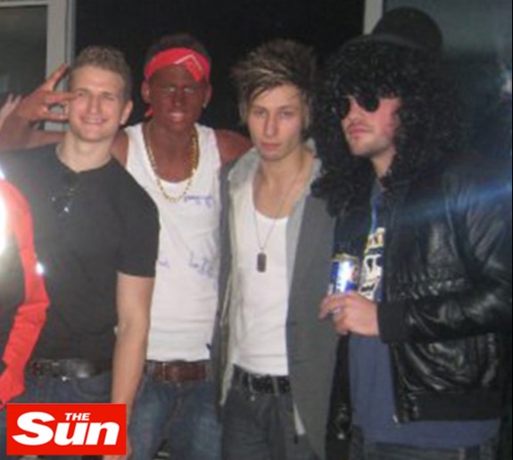 England cricketer Alex Hales paints his face black in a photo – pictured with innocent friends – heaping more shame on a sport rocked by racism