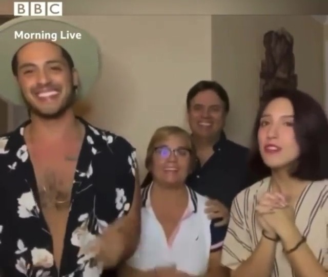 Janette's brother Alejandro, mum Maritza, dad Luis and sister Lesly all appeared in the video