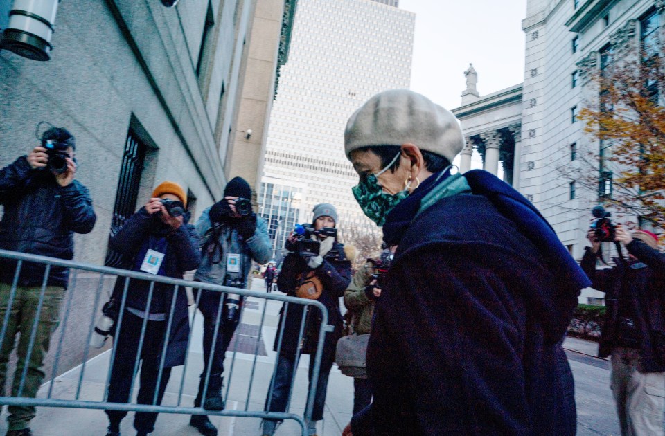 Ghislaine's sister Isabel arrives at court in Manhattan on Monday