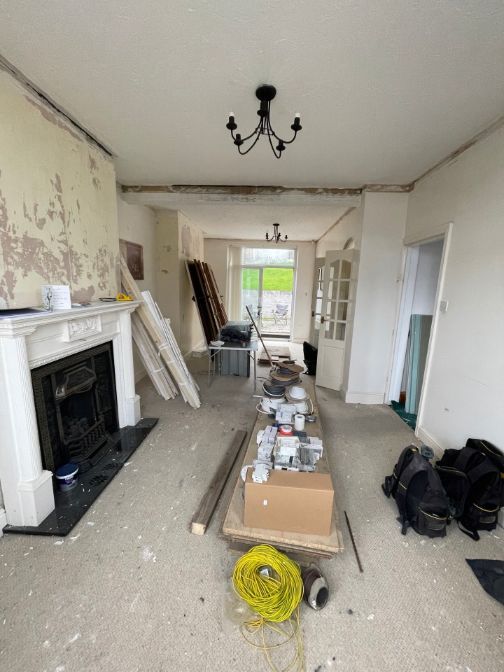 They're currently doing renovation work to the house - and are doing it on a budget