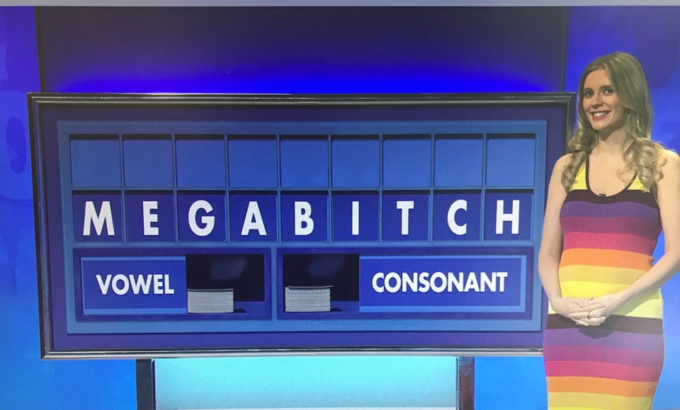 Fans went into meltdown in July when, weeks after Anne started, Rachel was grinned as the letters made the word 'megabitch'