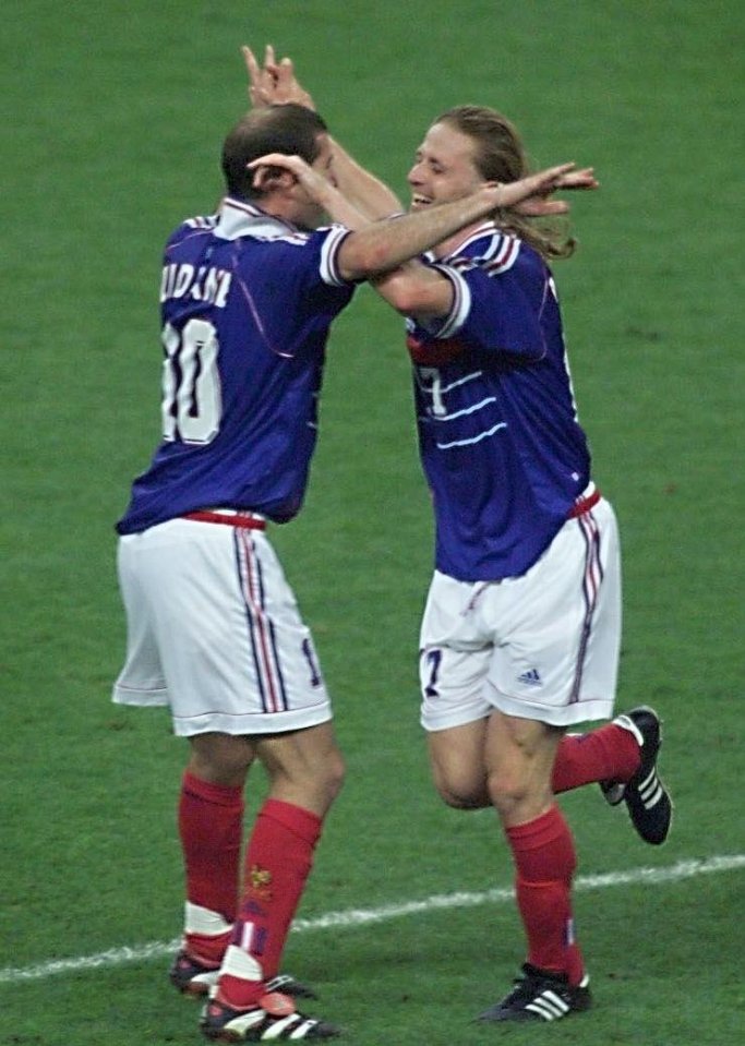 Zidane and Emmanuel Petit were team-mates for France, winning the 1998 World Cup