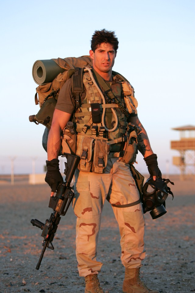 Rudy Reyes in his army gear