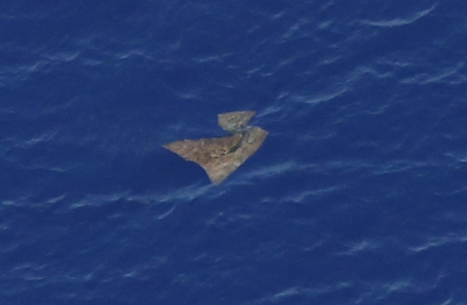 A piece of debris spotted floating in the southern Indian Ocean