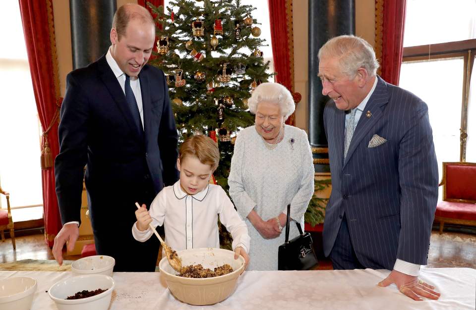 The queen doting on her grandson