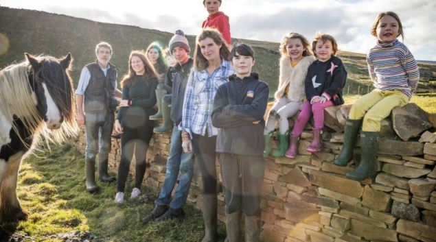 The family film their lives on the farm with their nine children