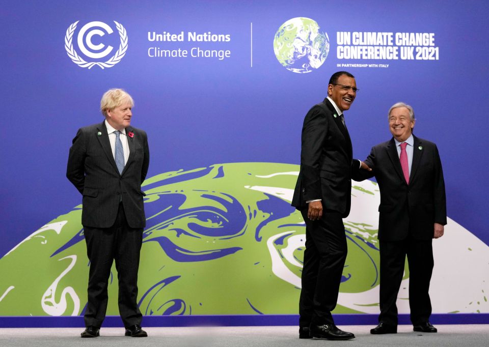 Niger's President Mohamed Bazoum at the Glasgow conference