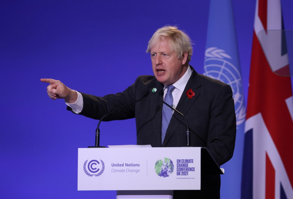 Addressing attendees at the COP26 Boris Johnson said it was time to 'make this the moment when we began irrefutably to turn the tide and to begin the fightback against climate change'