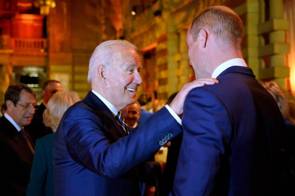 Joe Biden and Prince William enjoy a conversation at the climate summit in Glasgow