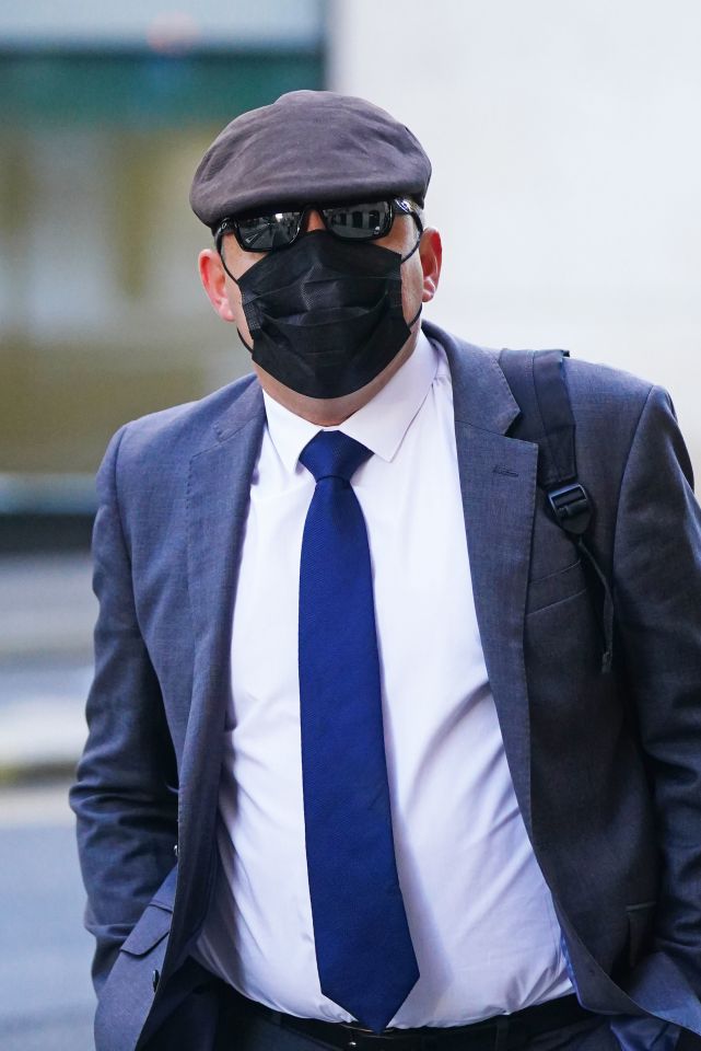 Pc Deniz Jaffer pictured arriving at the Old Bailey in London today