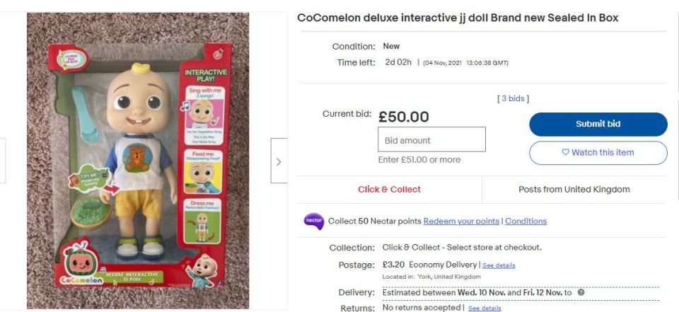 Parents are paying over the odds on eBay to try and get the toy