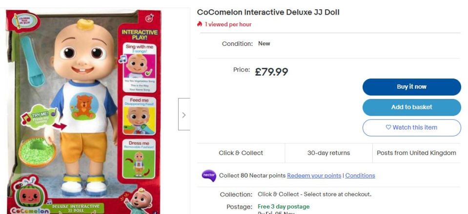 Some dolls are being listed at almost double the retail price