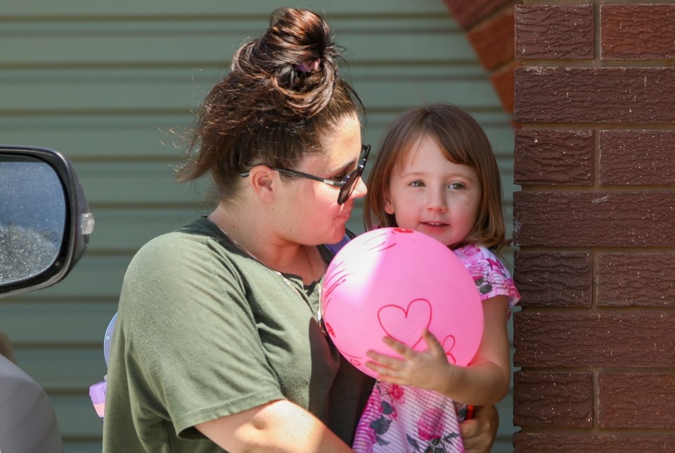 Cleo Smith with her mum Ellie - the day after she was rescued