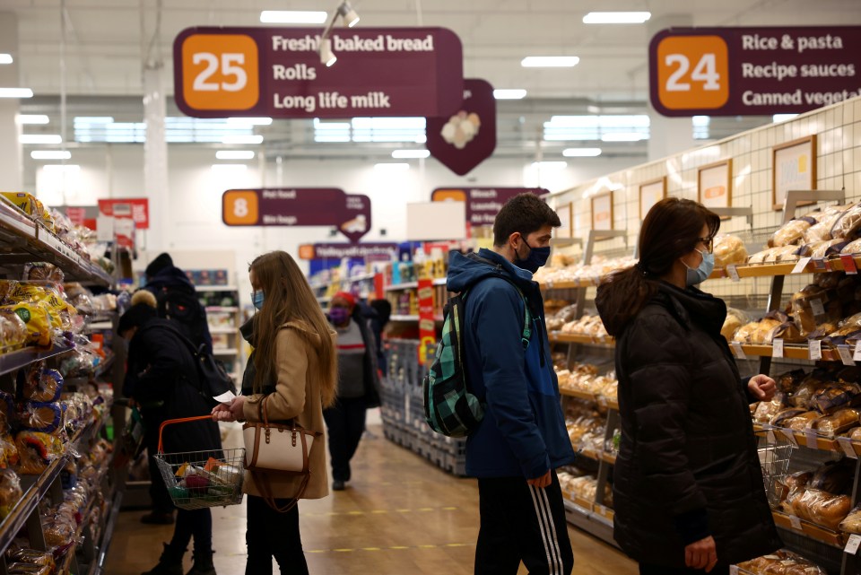 Shoppers in Sainsbury's have to wear a mask