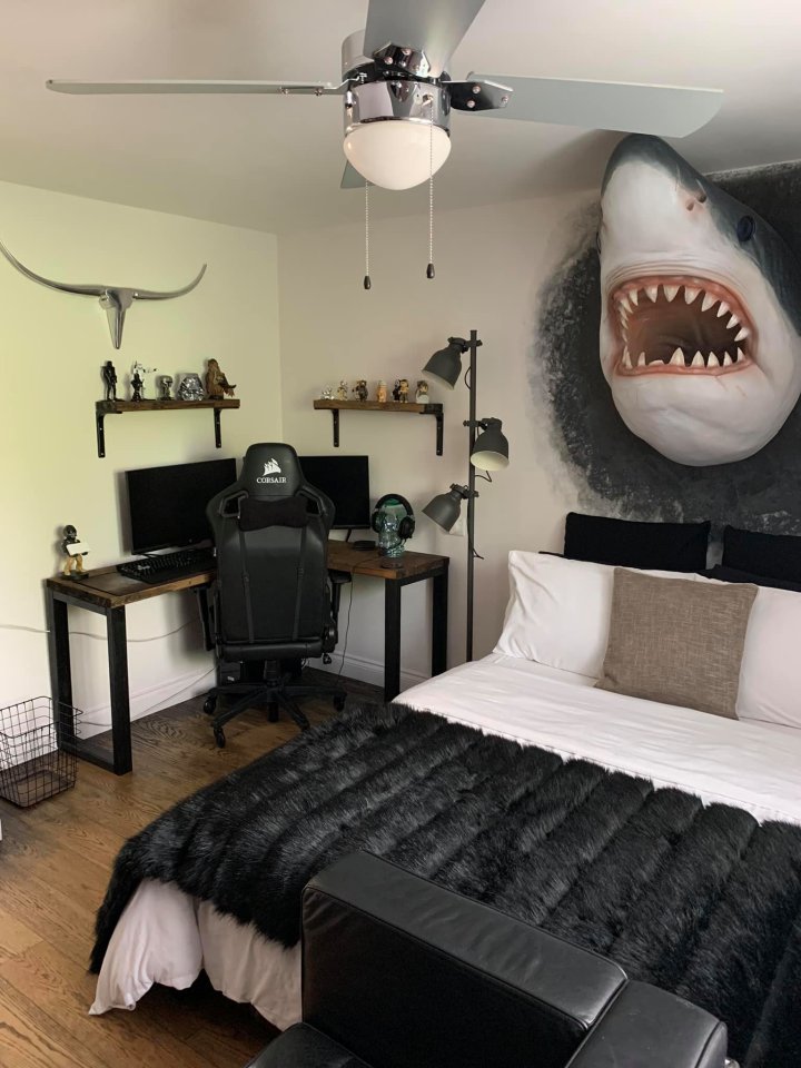 Morgan, 17, loves his new bedroom, according to his mum