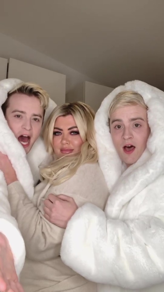 Gemma danced with Jedward as they sang Christmas songs