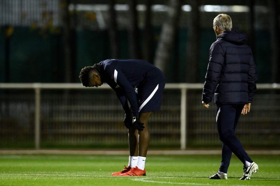 Paul Pogba injured himself taking a shot in France training and had to limp out