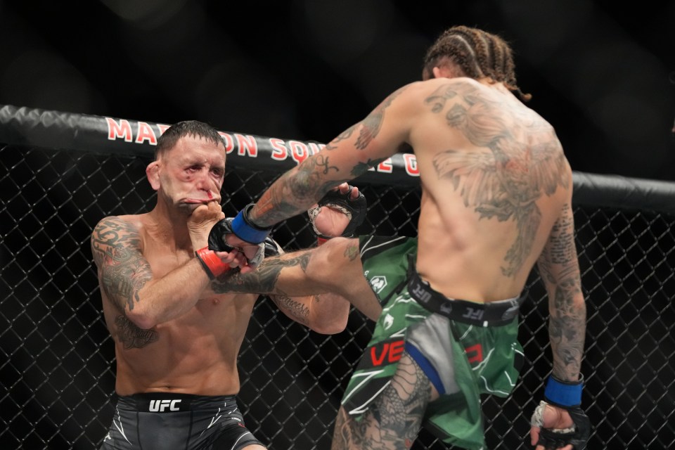 Former UFC champion Frankie Edgar was knocked out in the third round of his fight against Marlon Vera over the weekend