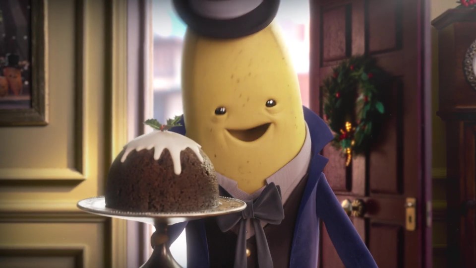 Finaly, Ebanana Scrooge changes his ways, declaring: 'Thanks for pudding up with me