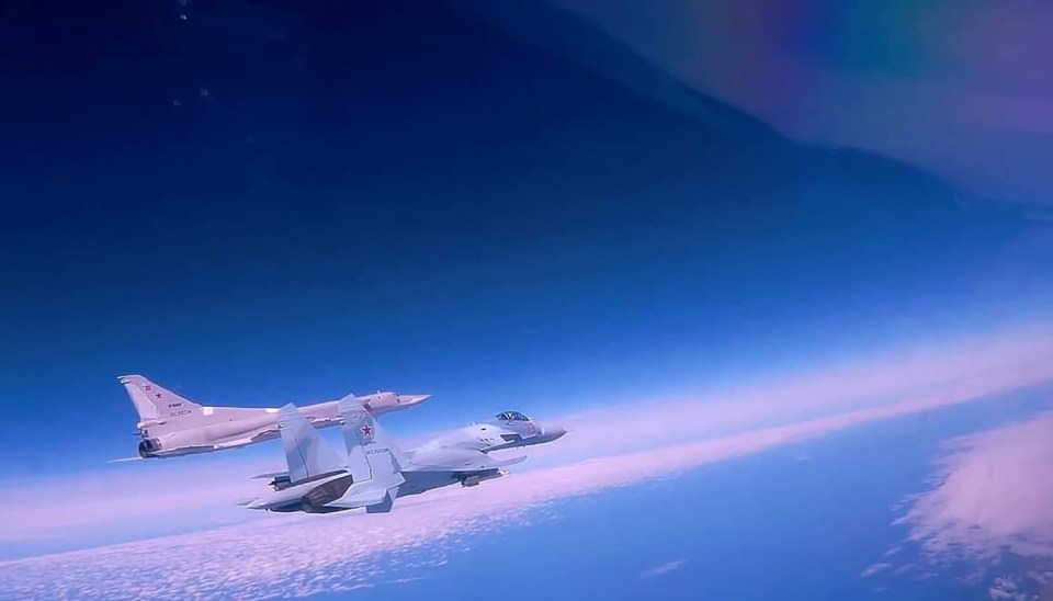 Two Russian nuke bombers filmed patrolling the skies over Belarus