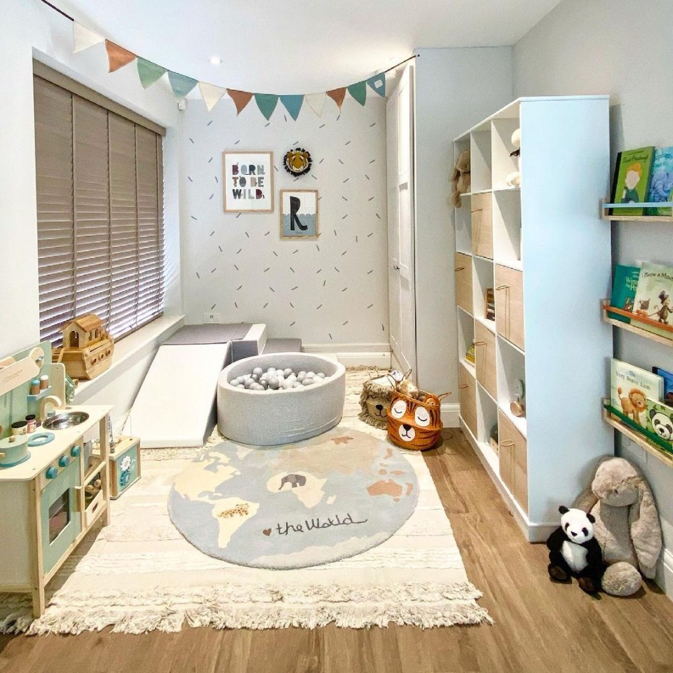 Son Roman's playroom is beautifully decorated