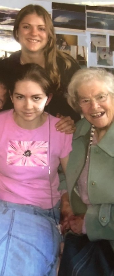 Tania with her grandmother Joyce and her sister Nicola