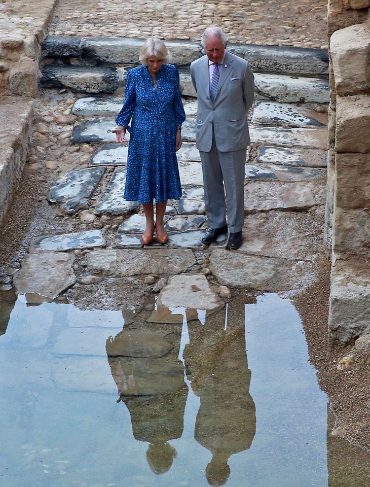 Charles and Camilla visited the UNESCO heritage site yesterday