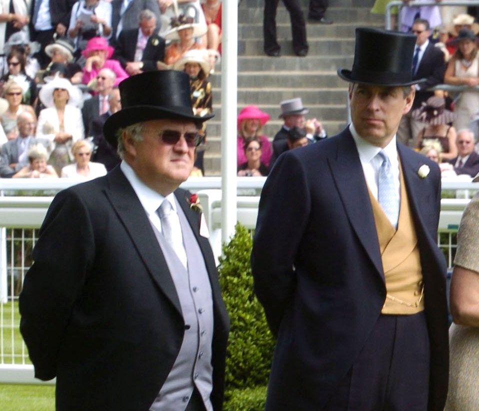 Prince Andrew is seen with Rowland at the Royal Ascot