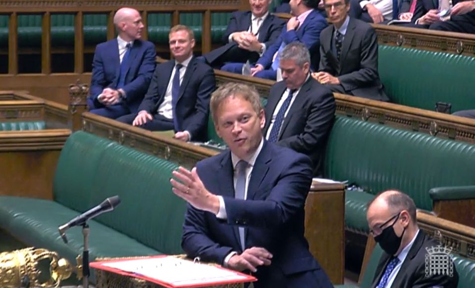 Grant Shapps unveiled the railway shakeup in the Commons earlier