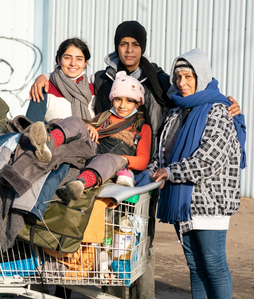 Brave mum Kazhal, 46, with children Hadya, 22, Mubin, 16, and seven-year-old Hasty