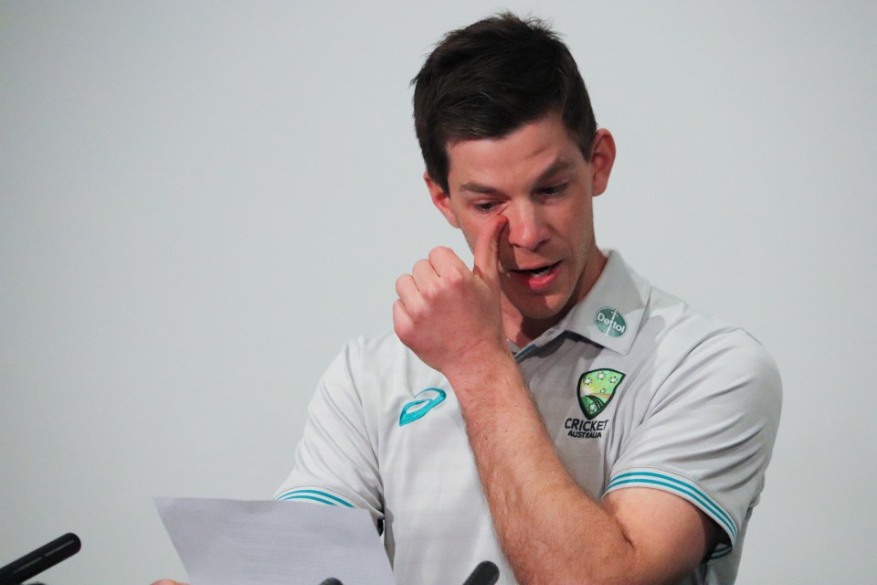 Paine had to wipe away the tears as he read the statement in a press conference